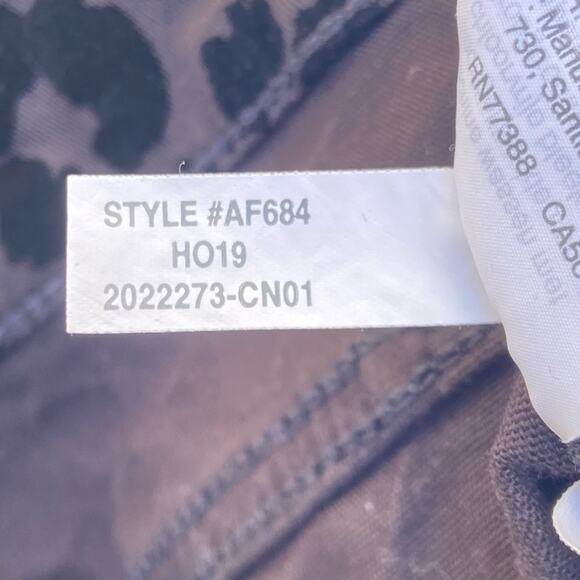 Madewell 9-Inch Skinny Jeans In Black Flocked Leopard Edition Women’s Size 28 - Picture 11 of 12